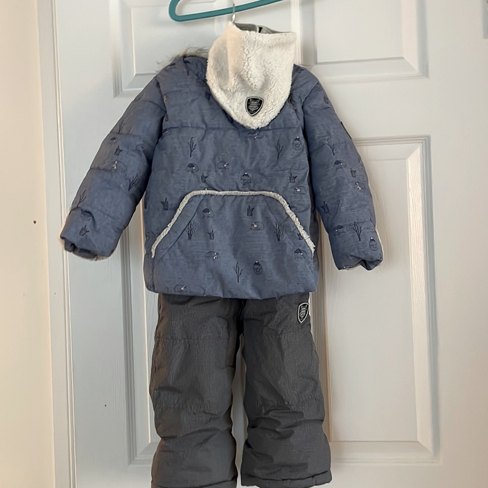Deux Par Deux snowsuit - blue hedgehogs, 24 m
